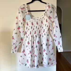 Hill House Home Norah Nap Dress in Ivory Ikat